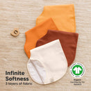 KeaBabies Hallo Organic Burp Cloths - Sahara