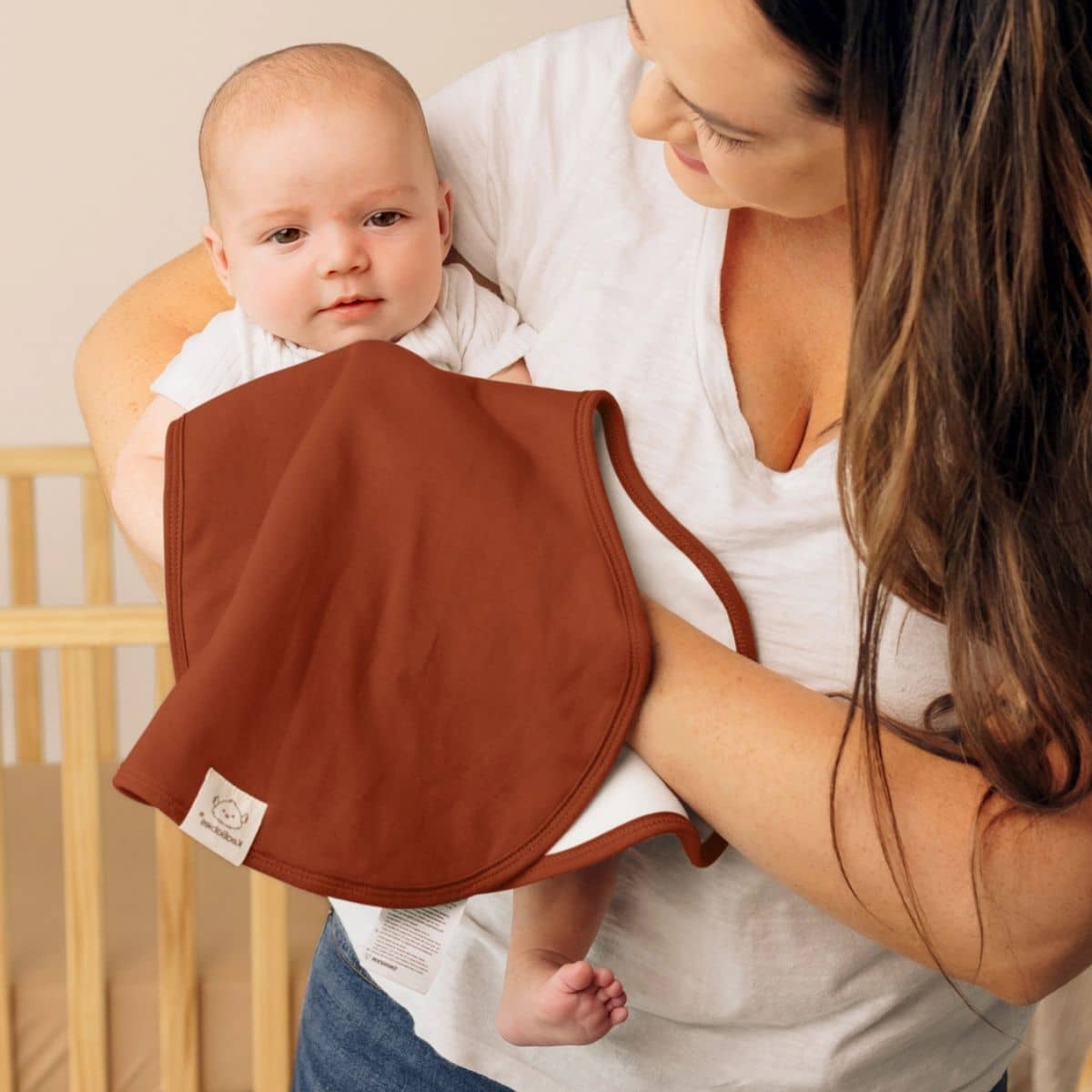 KeaBabies Hallo Organic Burp Cloths - Sahara