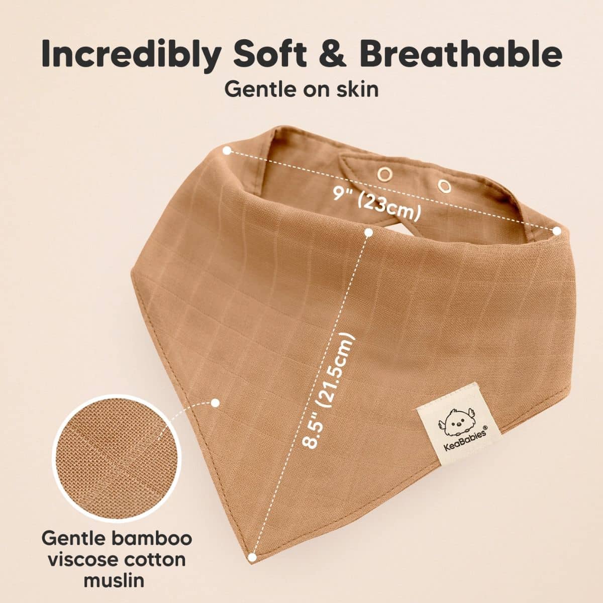 KeaBabies Lumi Muslin Bandana Bibs Set - Mirage
