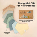 KeaBabies Lumi Muslin Bandana Bibs Set - Mirage