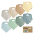 KeaBabies Lumi Muslin Bandana Bibs Set - Mirage
