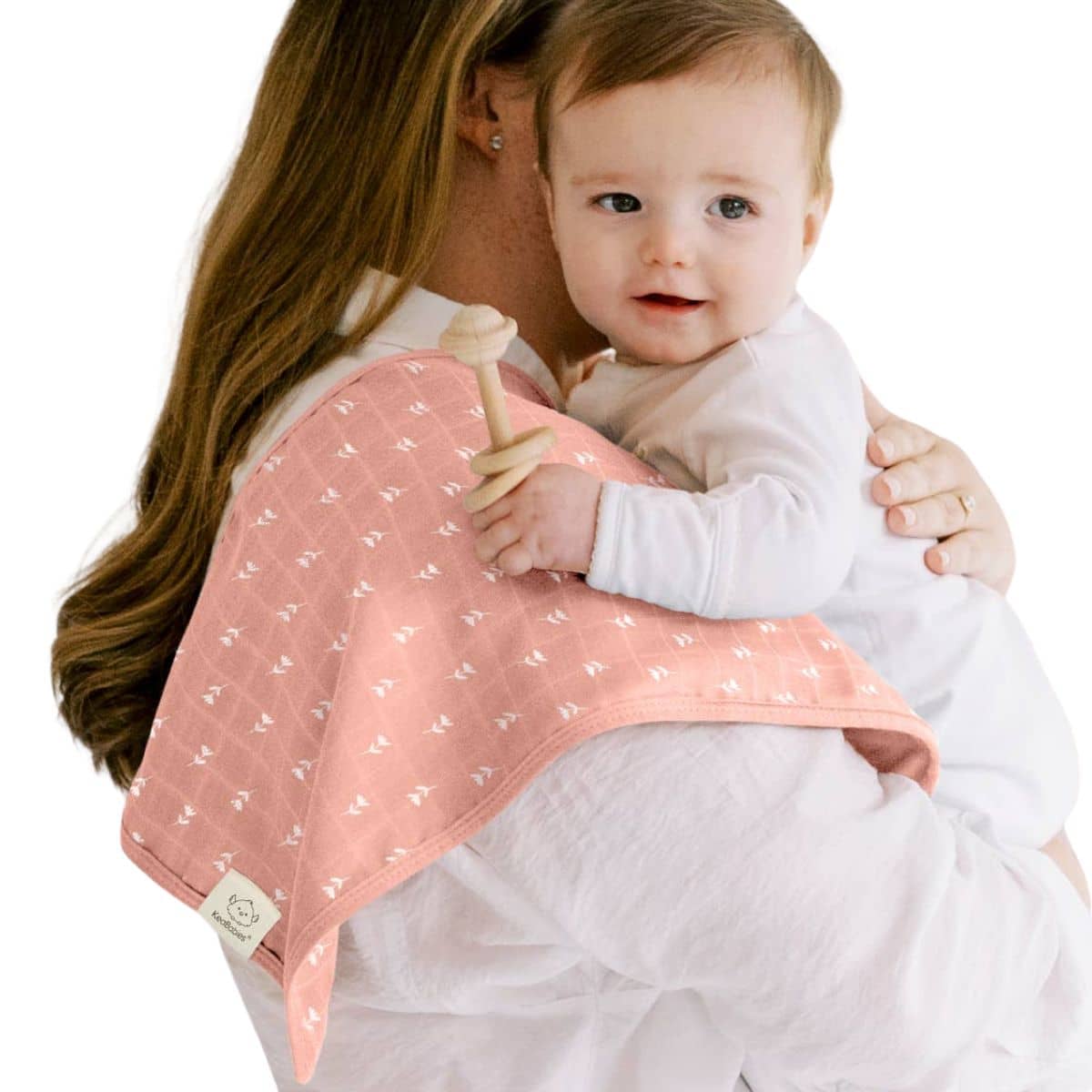 KeaBabies Lumi Muslin Burp Cloths - Bloom