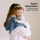 KeaBabies Lumi Muslin Burp Cloths - Corals
