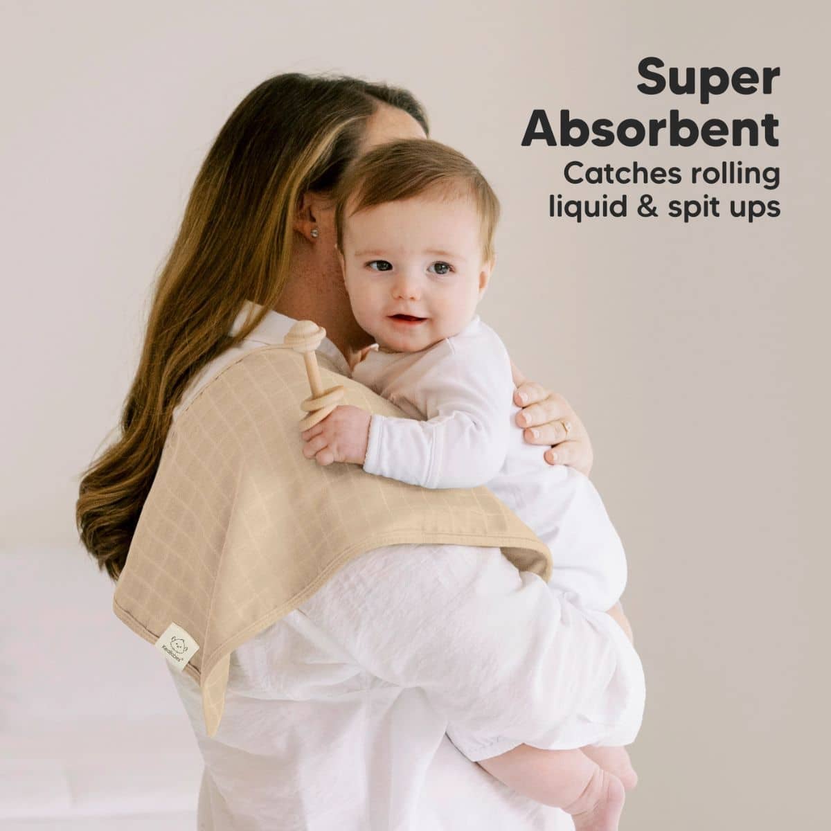 KeaBabies Lumi Muslin Burp Cloths - Dew