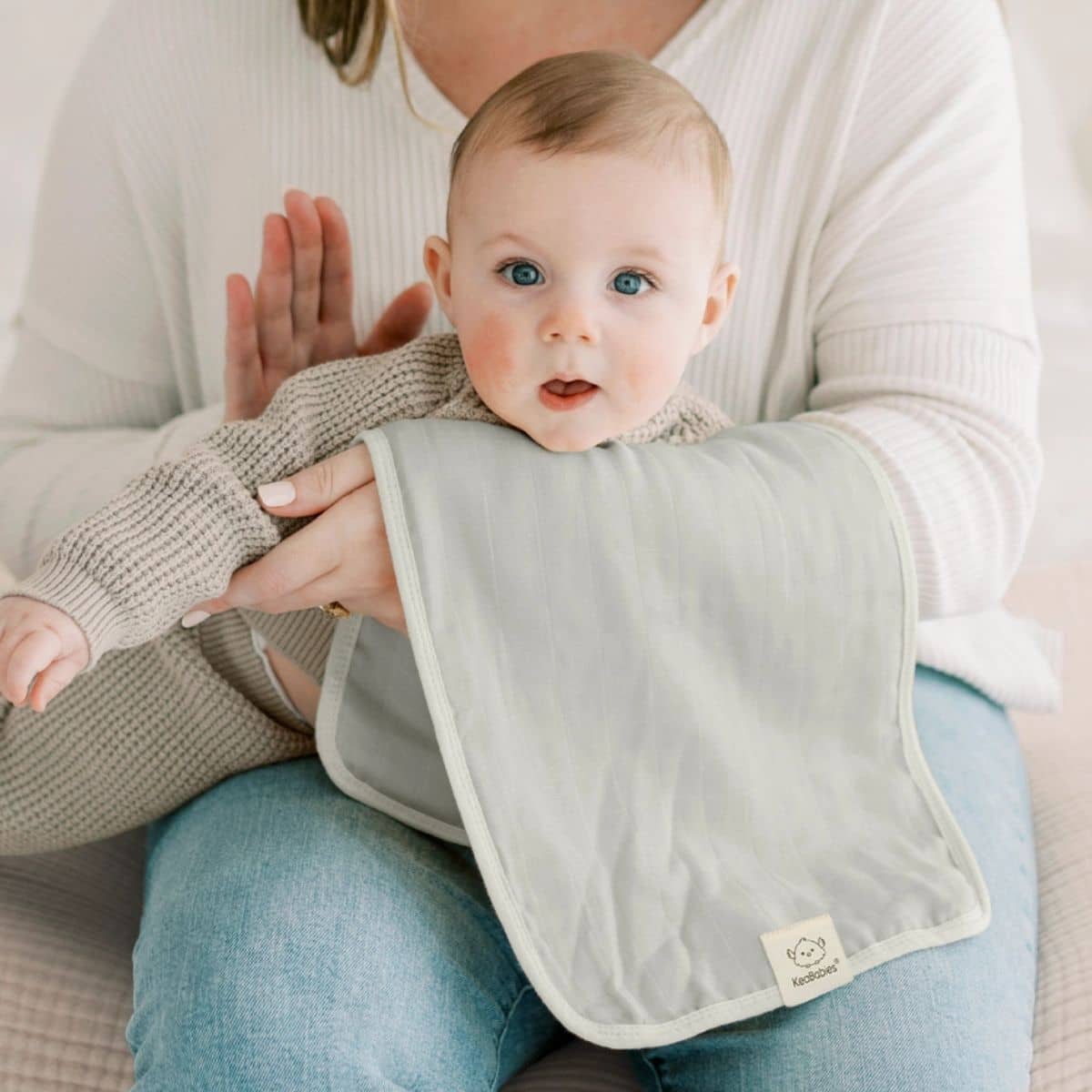 KeaBabies Lumi Muslin Burp Cloths - Mirage