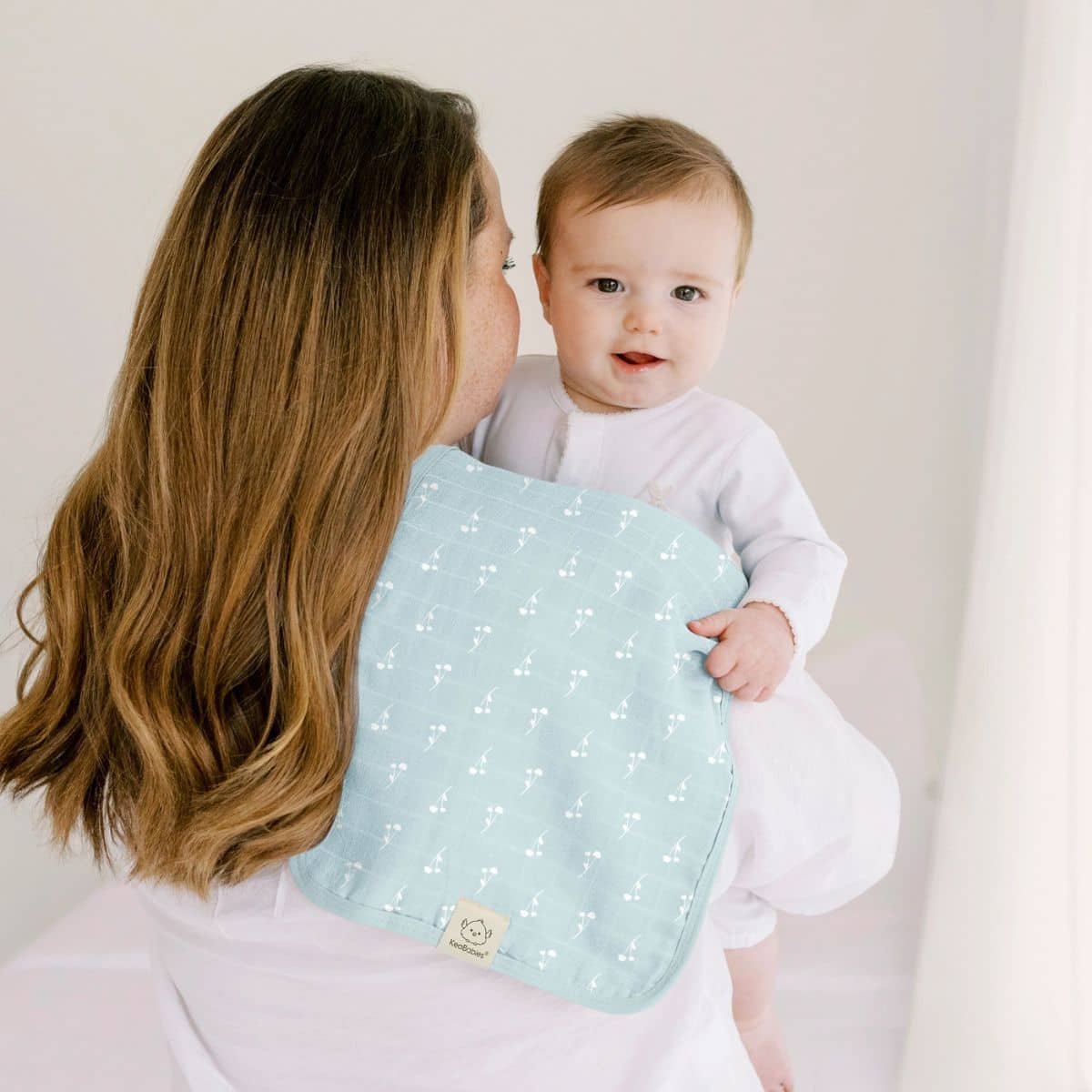 KeaBabies Lumi Muslin Burp Cloths - Wild Bloom