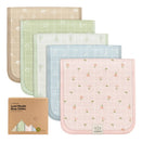 KeaBabies Lumi Muslin Burp Cloths - Wild Bloom