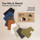 KeaBabies Organic Bandana Bibs Set - Basics