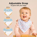KeaBabies Organic Bandana Bibs Set - Flourish