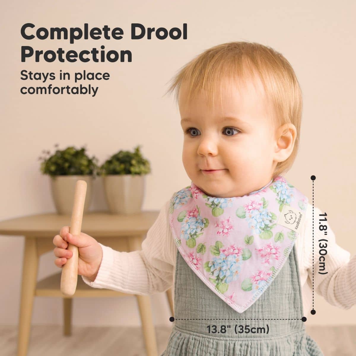 KeaBabies Organic Bandana Bibs Set - Flourish