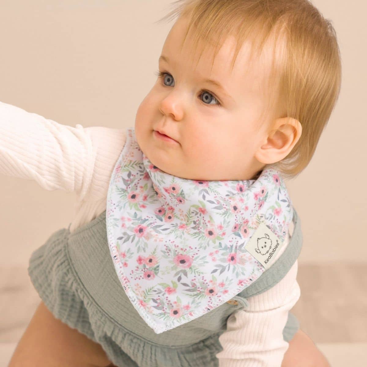 KeaBabies Organic Bandana Bibs Set - Flourish