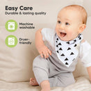 KeaBabies Organic Bandana Bibs Set - Grayscape