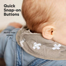 KeaBabies Organic Bandana Bibs Set - Grayscape