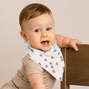 KeaBabies Organic Bandana Bibs Set - Grayscape