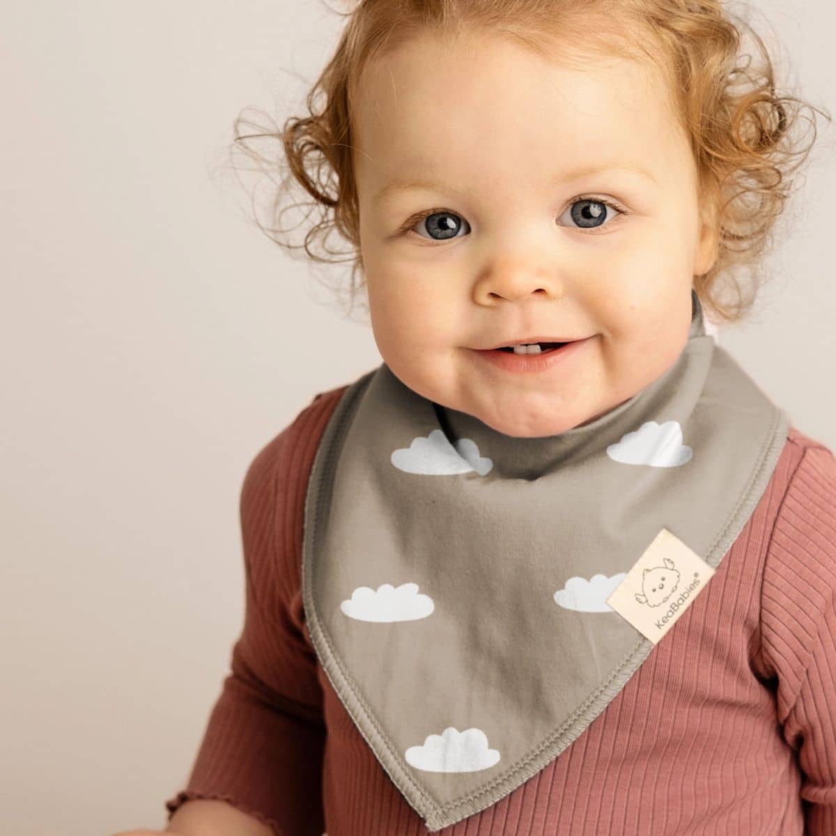 KeaBabies Organic Bandana Bibs Set - Grayscape
