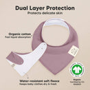 KeaBabies Organic Bandana Bibs Set - Mauve