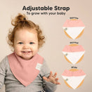 KeaBabies Organic Bandana Bibs Set - Mauve