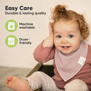 KeaBabies Organic Bandana Bibs Set - Mauve