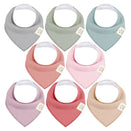 KeaBabies Organic Bandana Bibs Set - Muted Pastel
