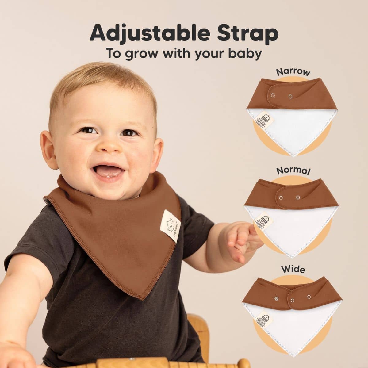 KeaBabies Organic Bandana Bibs Set - Terracotta