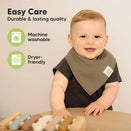 KeaBabies Organic Bandana Bibs Set - Terracotta