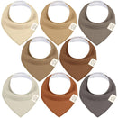 KeaBabies Organic Bandana Bibs Set - Terracotta