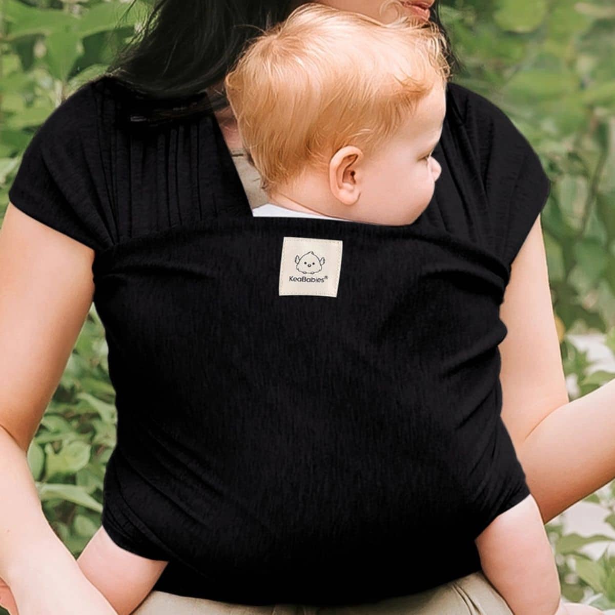 KeaBabies Original Baby Wrap Carrier - Trendy Black