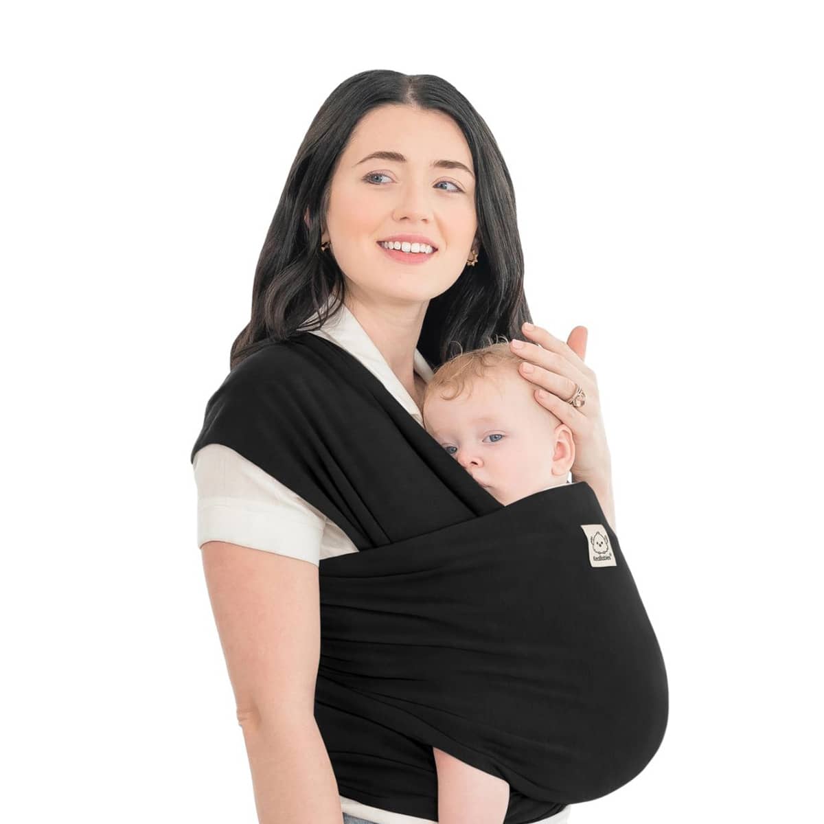 KeaBabies Original Baby Wrap Carrier - Trendy Black