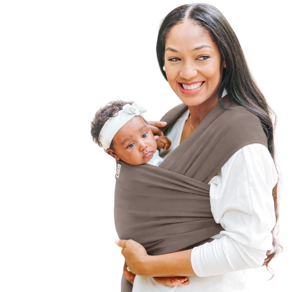 KeaBabies Original Baby Wrap Carrier - Copper Gray