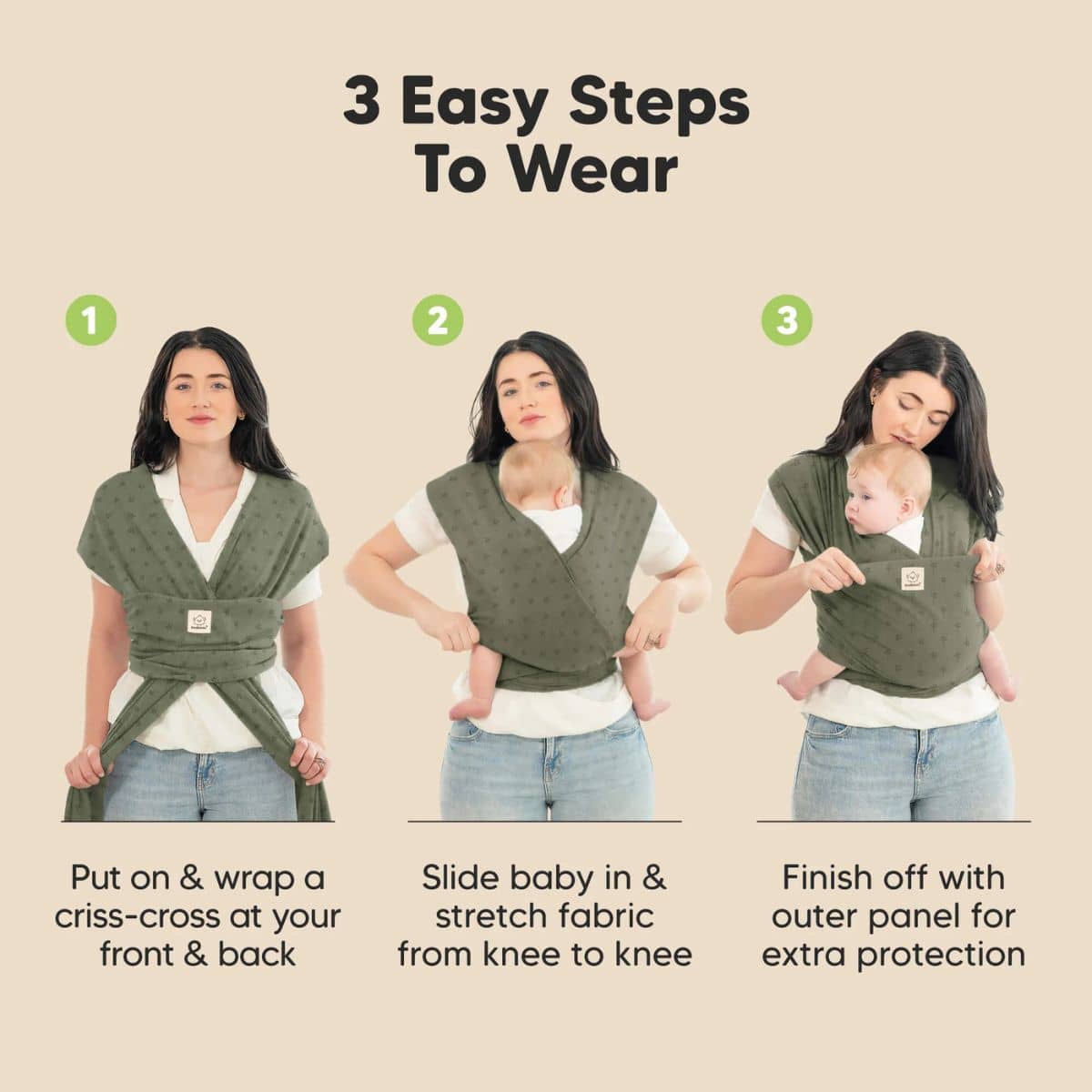 KeaBabies Original Baby Wrap Carrier - Forest Berries