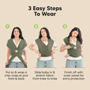 KeaBabies Original Baby Wrap Carrier - Forest Berries