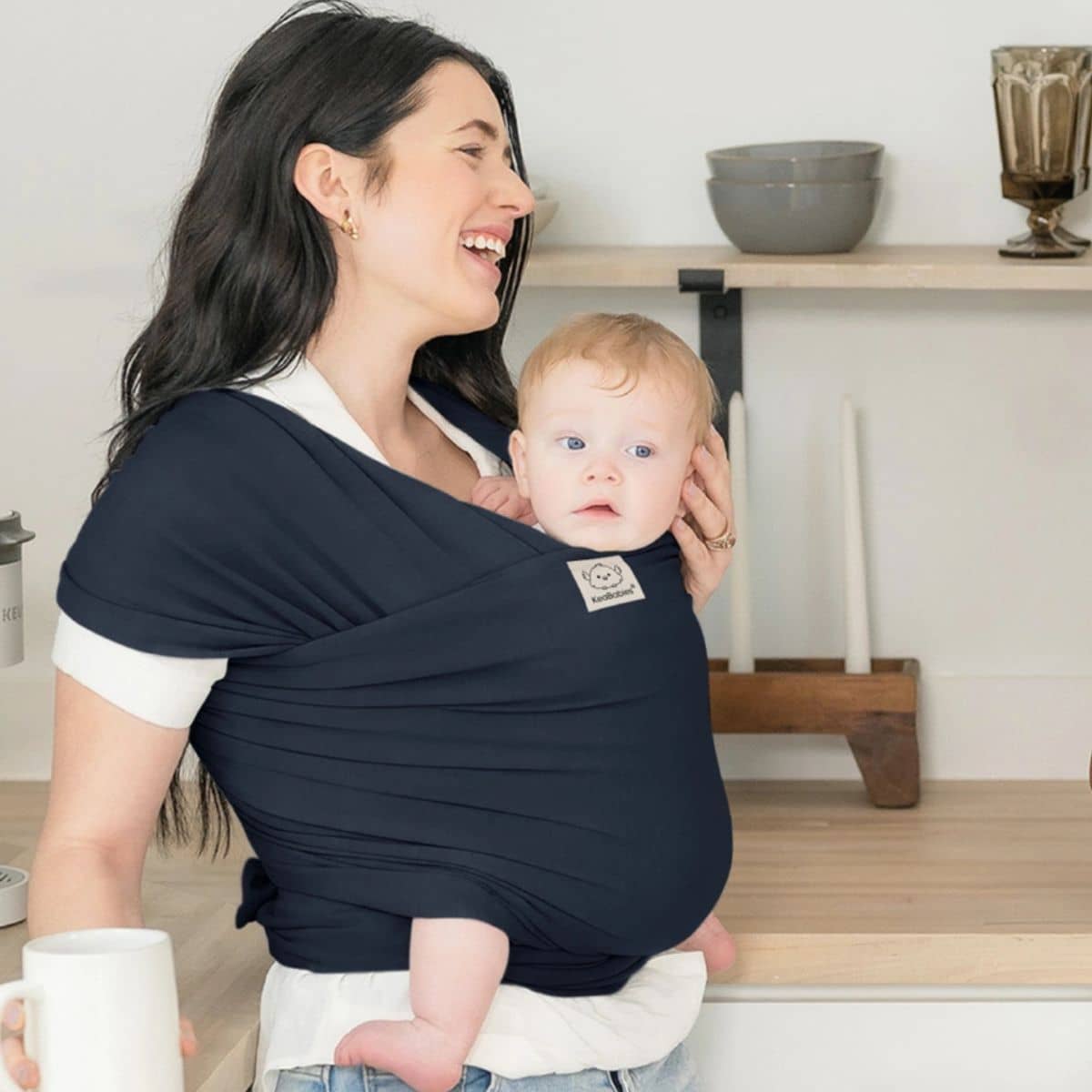 KeaBabies Original Baby Wrap Carrier - Midnight