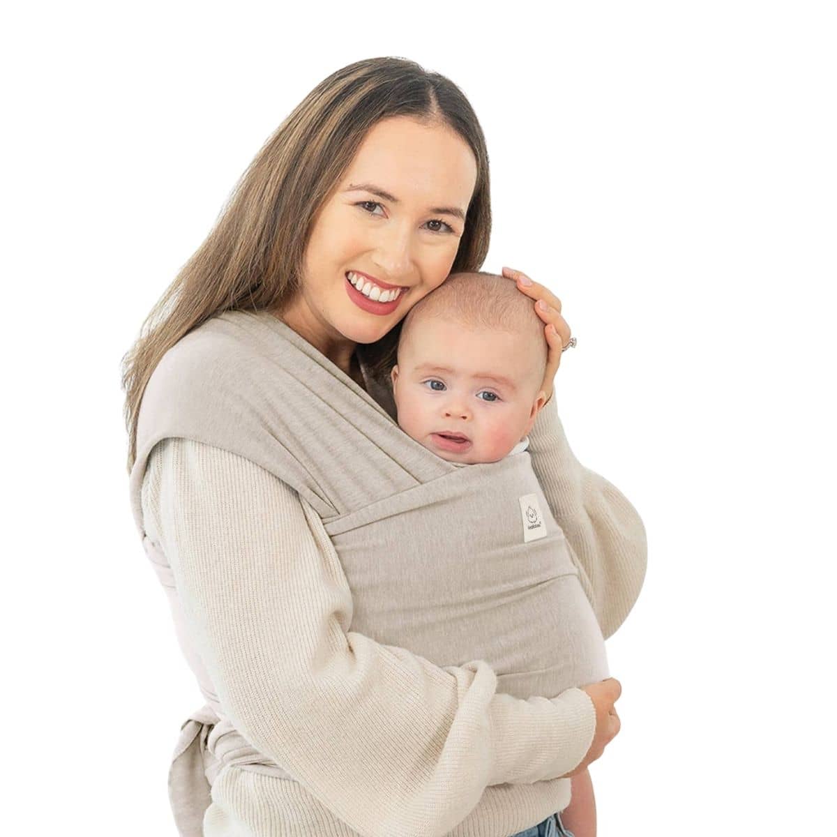 KeaBabies Original Baby Wrap Carrier - Stone Gray