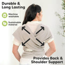 KeaBabies Original Baby Wrap Carrier - Stone Gray