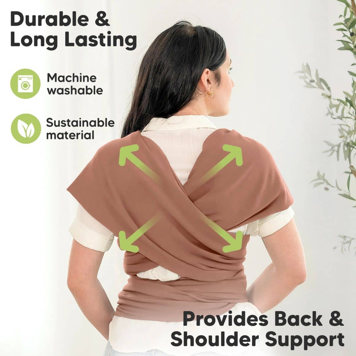 KeaBabies Original Baby Wrap Carrier - Terracotta
