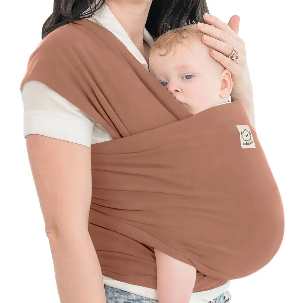 KeaBabies Original Baby Wrap Carrier - Terracotta