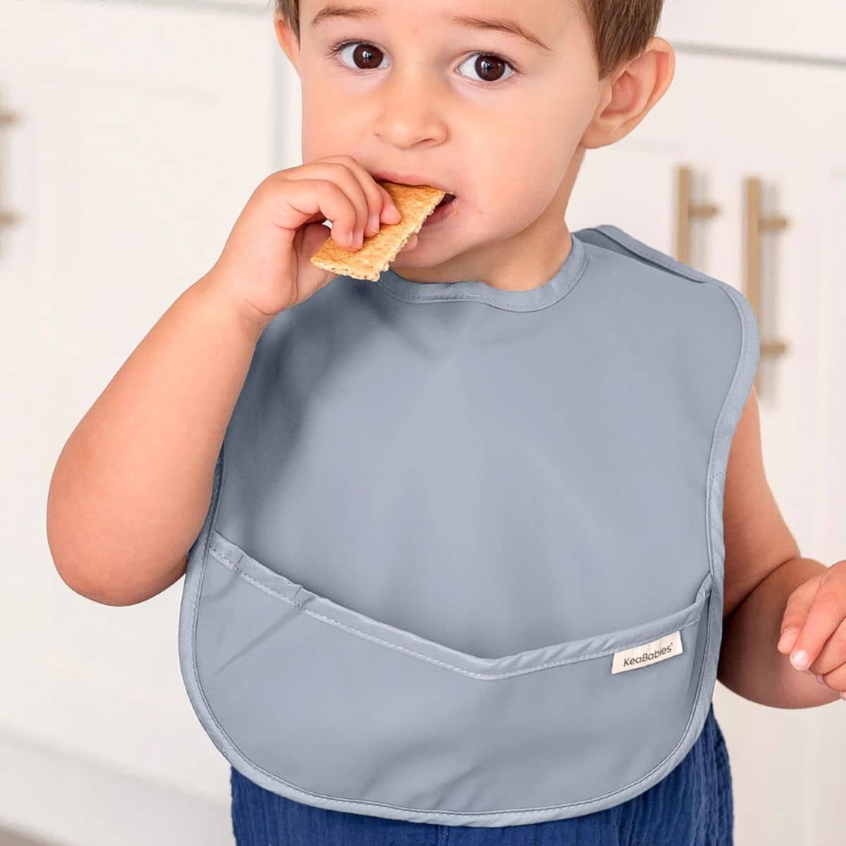 KeaBabies Presto Waterproof Baby Bibs Set - Slate