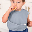 KeaBabies Presto Waterproof Baby Bibs Set - Slate