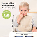 KeaBabies Presto Waterproof Baby Bibs Set - Slate