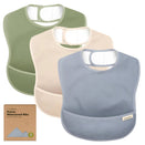 KeaBabies Presto Waterproof Baby Bibs Set - Slate
