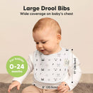 KeaBabies Urban Organic Baby Bibs Set - Nordic
