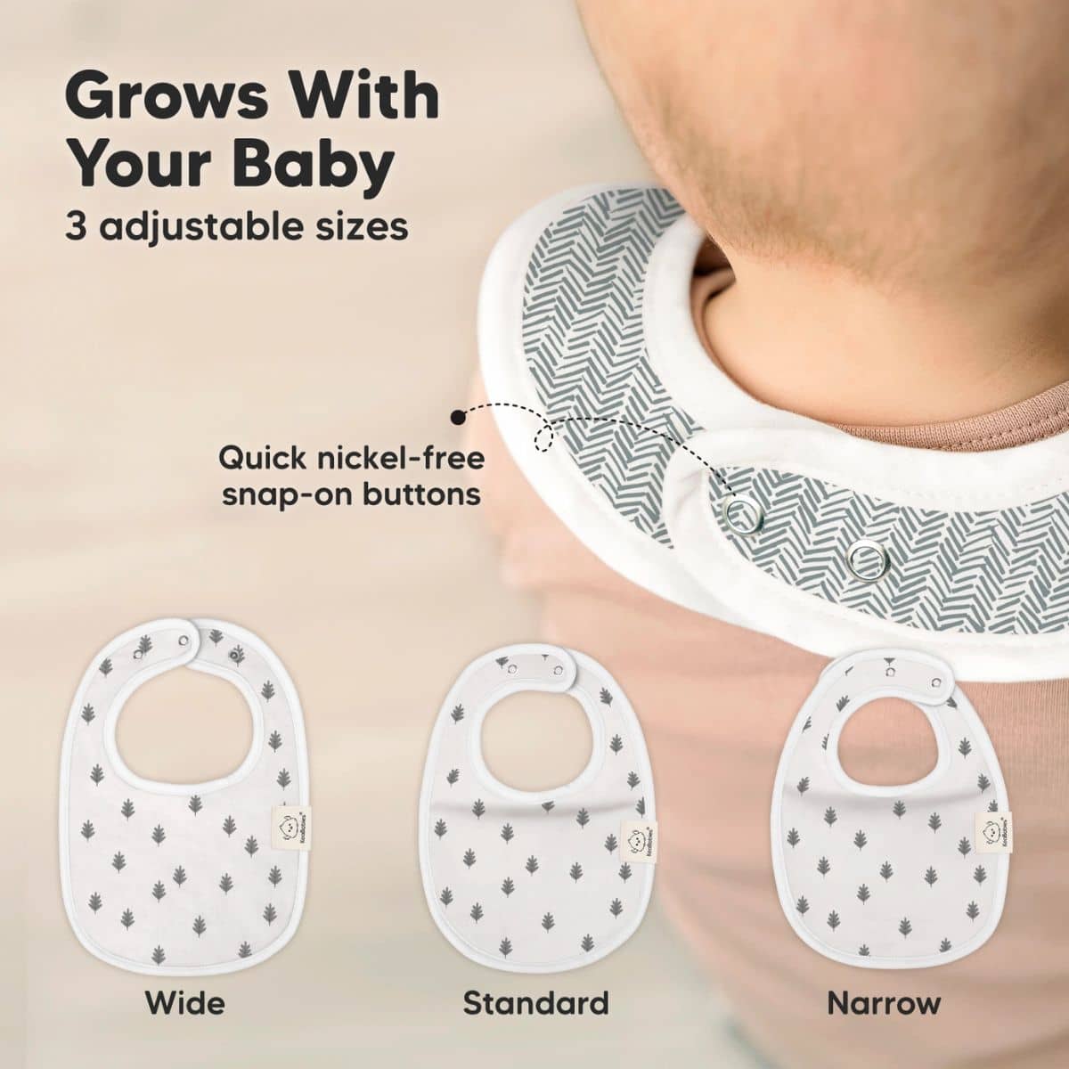 KeaBabies Urban Organic Baby Bibs Set - Nordic