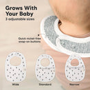 KeaBabies Urban Organic Baby Bibs Set - Nordic