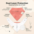 KeaBabies Quin Organic Bandana Bibs Set - Muted Pastel