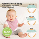 KeaBabies Quin Organic Bandana Bibs Set - Muted Pastel