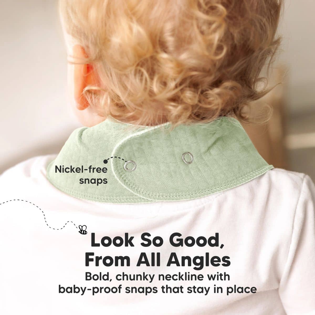 KeaBabies Quin Organic Bandana Bibs Set - Muted Pastel
