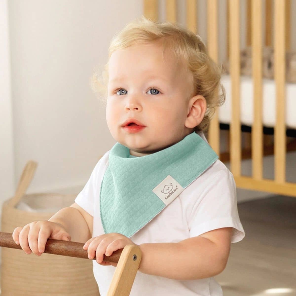 KeaBabies Quin Organic Bandana Bibs Set - Muted Pastel