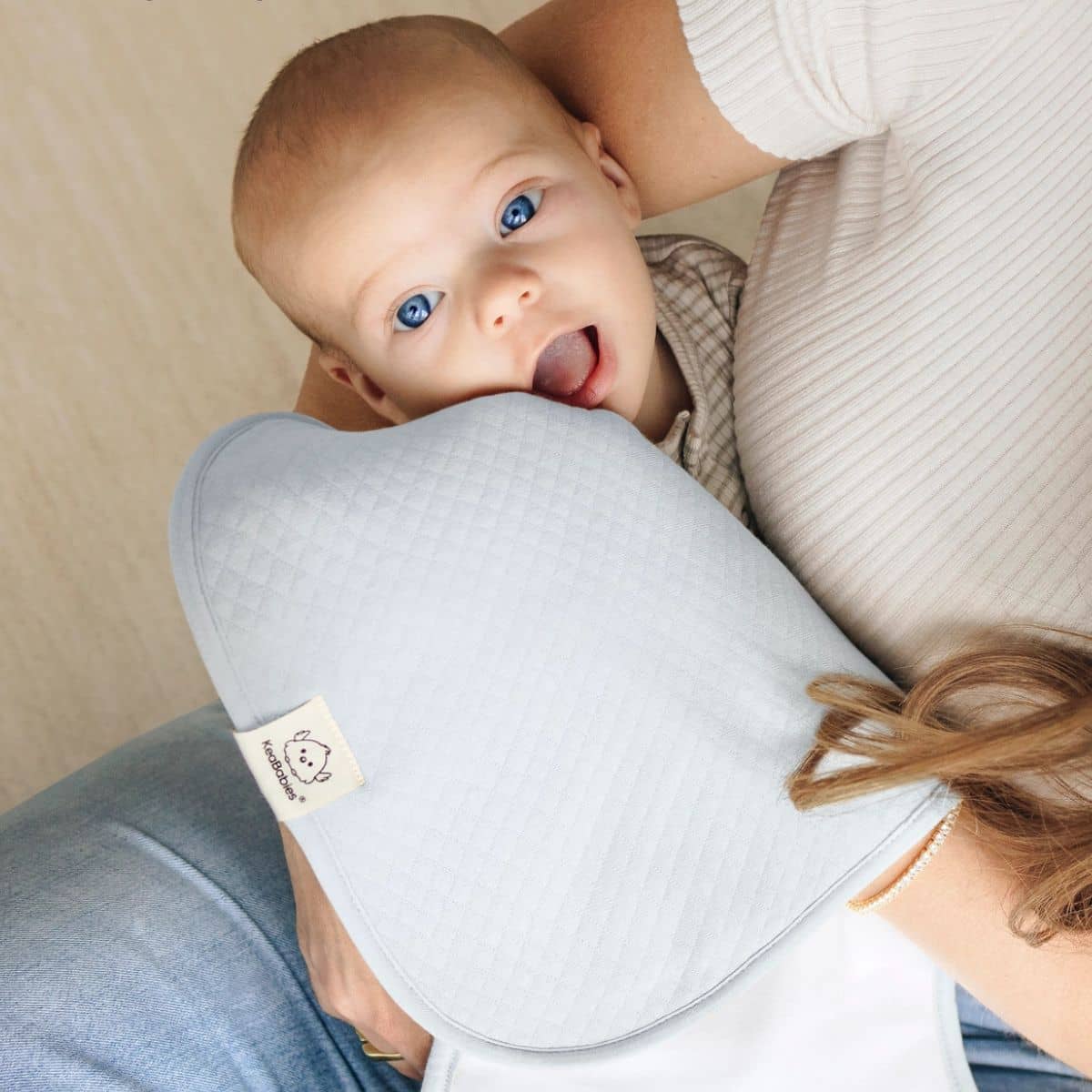 KeaBabies Quin Organic Burp Cloths - Flora Dew
