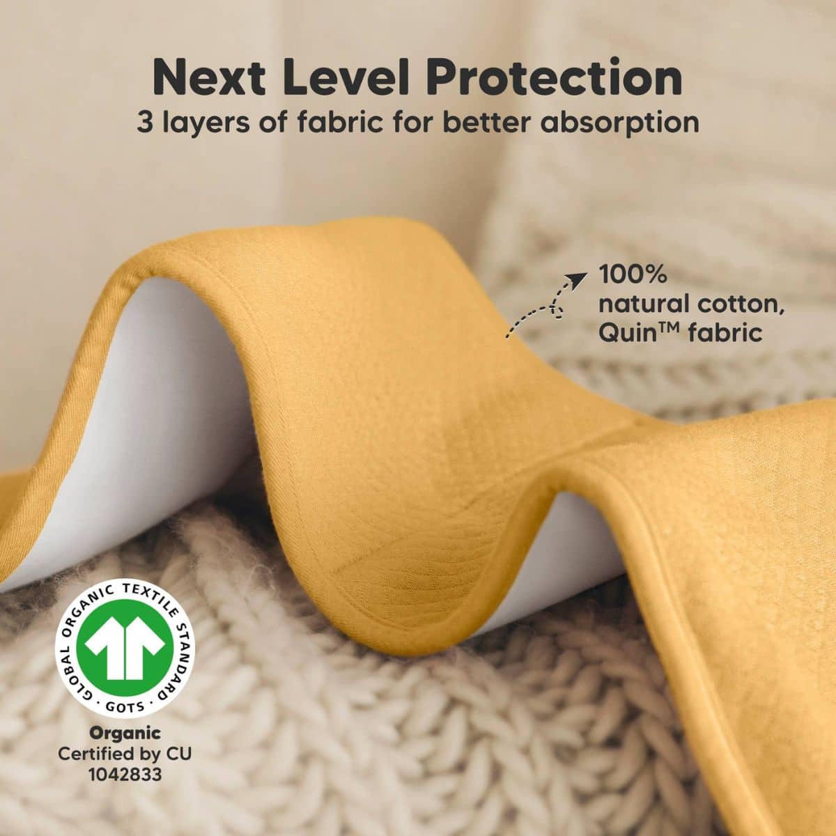 KeaBabies Quin Organic Burp Cloths - Phase