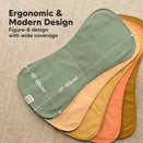 KeaBabies Quin Organic Burp Cloths - Phase